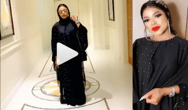 Bobrisky suddenly begins decent dressing in quest to get rich Dubai men (Video)